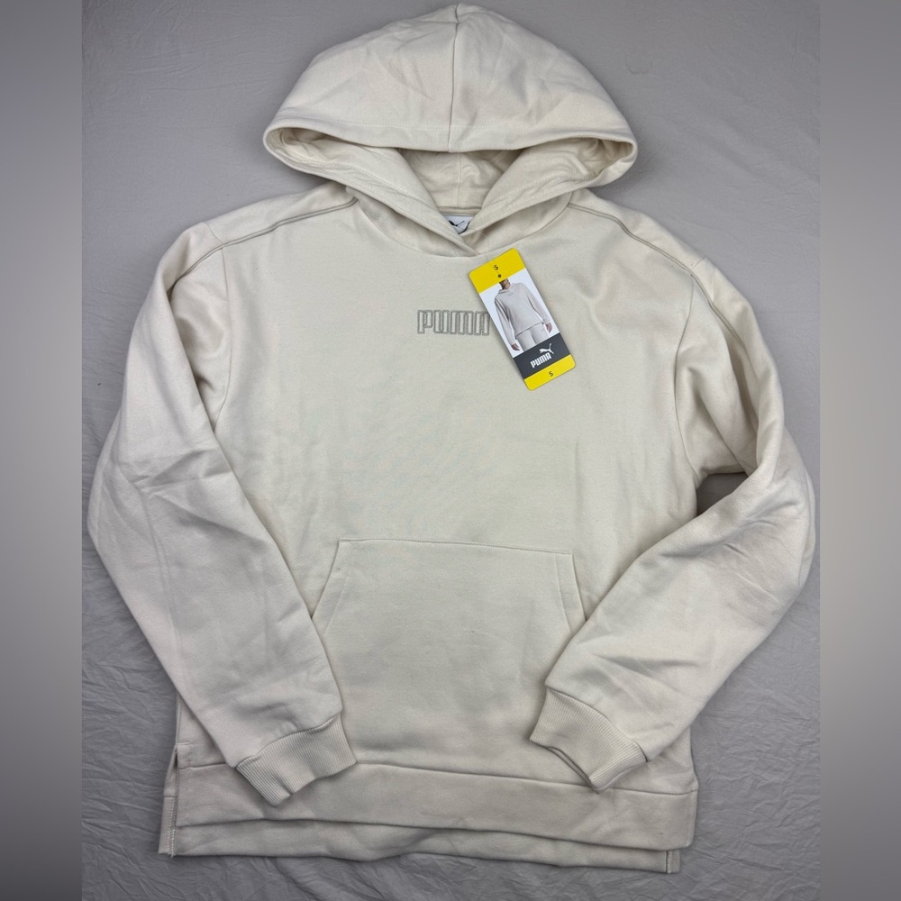 PUMA NEW women’s Cream Hoodie pullover sweatshirt size‎ small